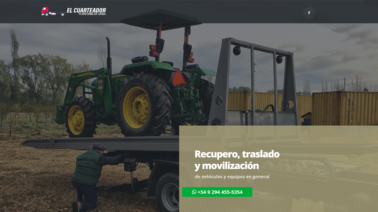 Diseño web para auxilio mecánico y grúas – El Cuarteador