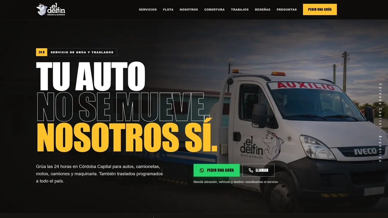 Diseño web para Auxilio El Delfín