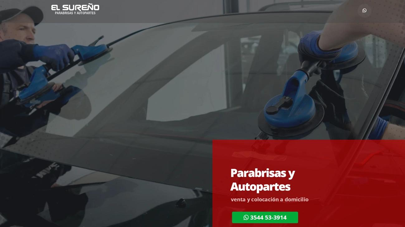 Diseño web para empresa de cristalería automotriz – Parabrisas y Autopartes