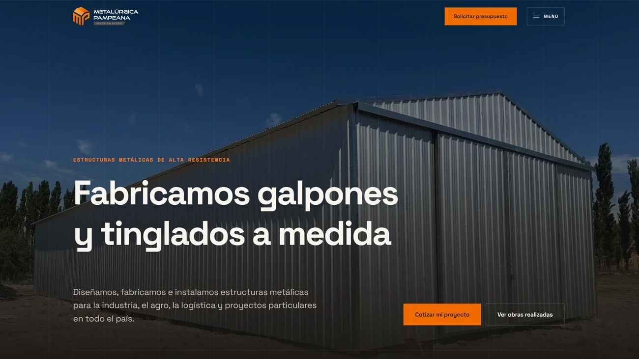 Diseño web para Metalúrgica Pampeana de colonia menonita