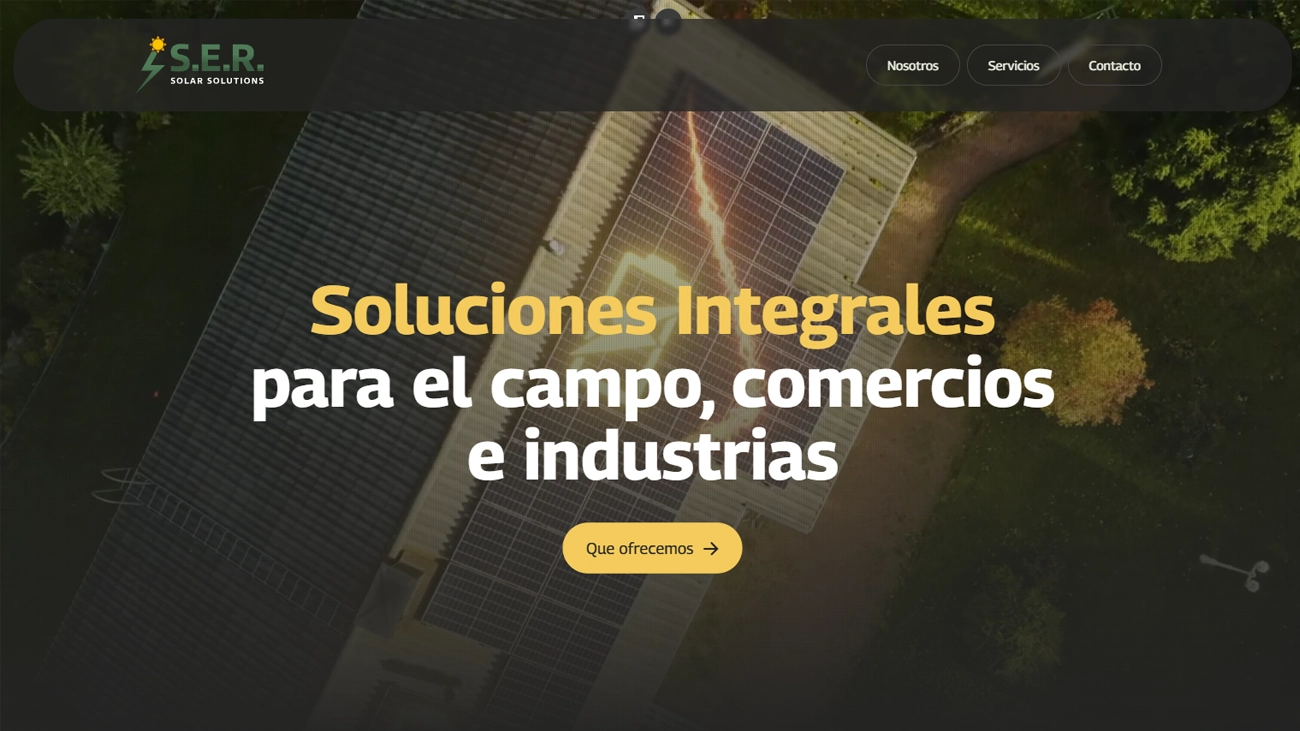Diseño web para servicio eléctrico y energía solar – Ramos