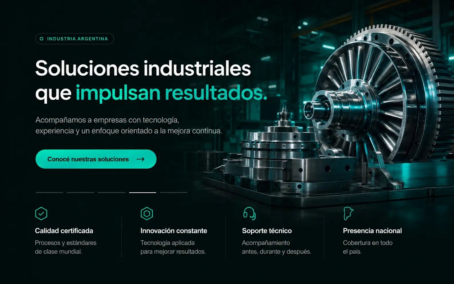 Ejemplo visual de una página web corporativa para una empresa de Córdoba